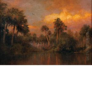 Sunset In The Florida Everglades by Herman Herzog