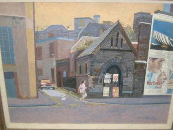 Northern Street Scene With Figure - view 1