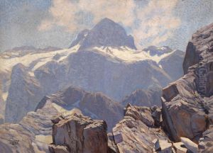The Triglav From The Peak Of Razan In The Julian Alps by Bruno Hess