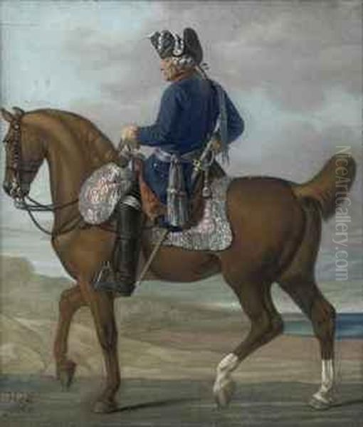 An Equestrian Portrait Of King Frederick Ii Of Prussia (1712-1786),in Military Dress - view 1