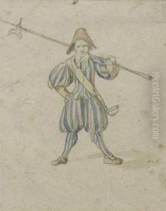 Pabstlicher Schweizer Gardist by Hieronymus Hess