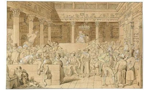 Interior Of A Synagogue In Rome - view 1