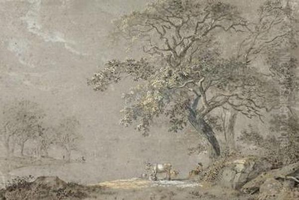 Landschaft An Einem See. - view 1