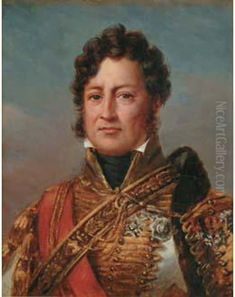 Portrait Du Duc D'orleans, Futur Louis-philippe, En Costume De General Des Hussards, Vers 1825 - view 1