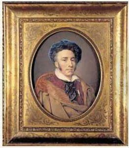 Portrait D'homme Au Beret by Henri Joseph Hesse