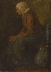 Sitzende Bauerin by Rudolph Hesse