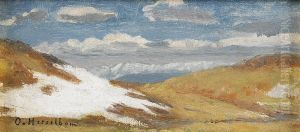 Fjallandskap Med Glaciar by Otto Hesselbom