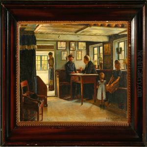 A Country Interior by Hans Andreasen Hessellund