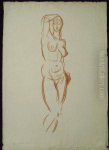 Stehender Frauenakt by Otto Hettner