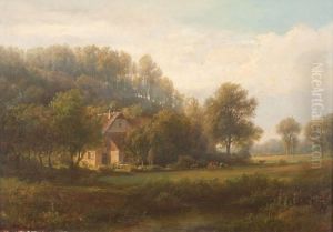 Gehoft Am Waldesrand by Friedrich Heunert