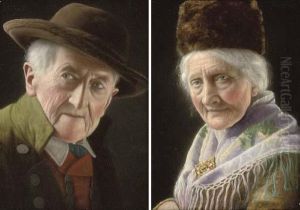 An Old Tyrolean Gentleman; And A Tyrolean Lady by Christian Heuser