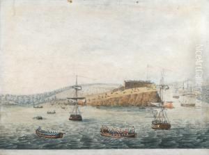 Attack On Fort Oswego, Lake Ontario, North America; Storming Fort Oswego By 2nd Battalion Royal Marines by John Hewett