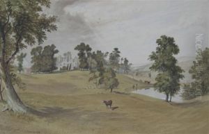 Country House In A Wooded Park by Henry Hewitt