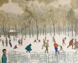 Playing In The Snow by Allan B. Hewlett