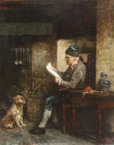 Interior With Man, Reading The Paper - view 1