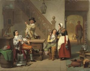 At The Tavern by Gustaaf Antoon F. Heyligers