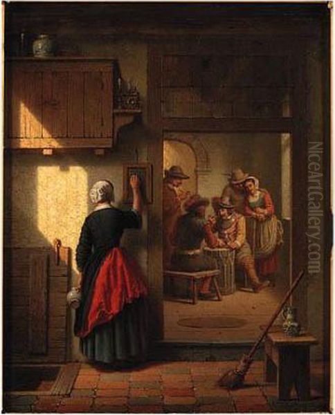 Cavalrists Playing Dice In A Tavern - view 1