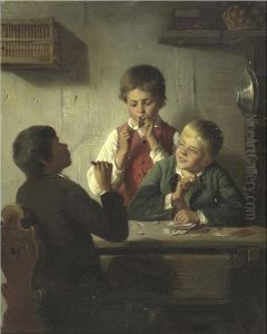 The Young Smokers by Auguste Heyn