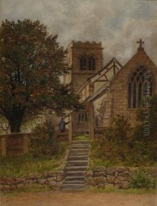 Figure In A Churchyard