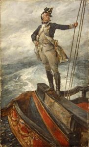 Naval Captain On The Poop Deck Taffrail