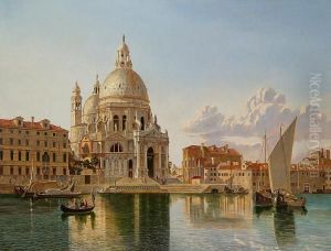 A View Of Santa Maria Della Salute, Venice by William Hickling Burnett