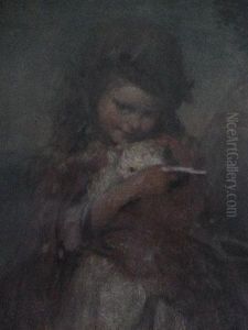 Girl With Kitten by George Elgar Hicks