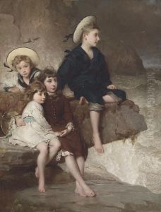 The Children Of Sir H. Hussey Vivian by George Elgar Hicks