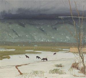 Winter Fields (pinion Trees) by Victor, William Higgins