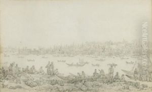 Seraglio Point Seen From Galata by Jean-Baptiste Hilaire