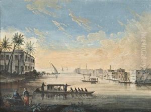Vue Presumee Du Port D'alexandrie by Jean-Baptiste Hilaire