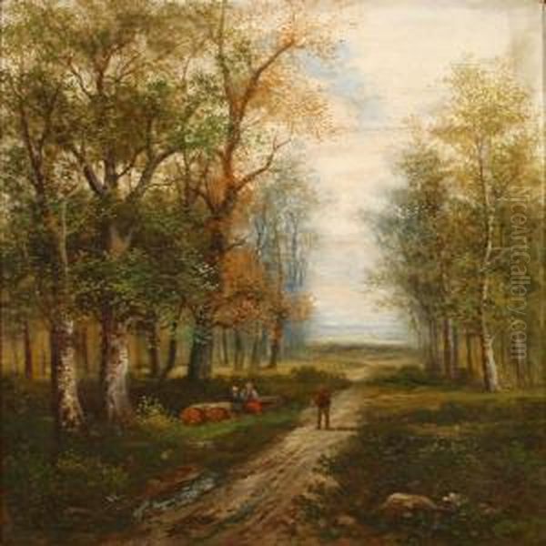 People Walking In A Forest - view 1