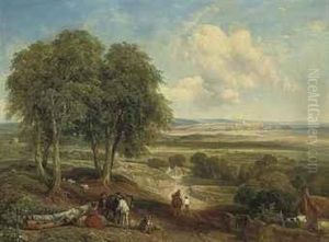 Landscape With Figures by John Hilder