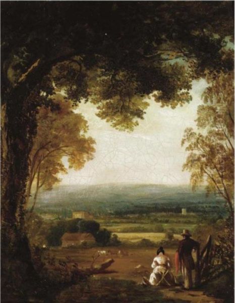 An Extensive Landscape With Figures In The Foreground - view 1