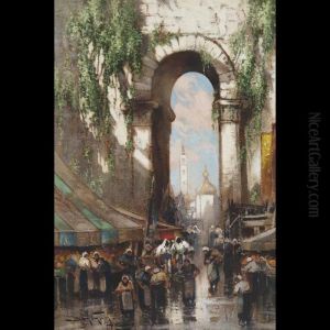 Market Scene, Morocco by Bartram, Fred. John Hiles