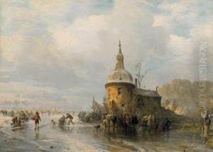 Winterlandschaft Miteislaufern
