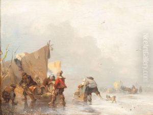 Winterliches Eisvergnugen by Carl Hilgers