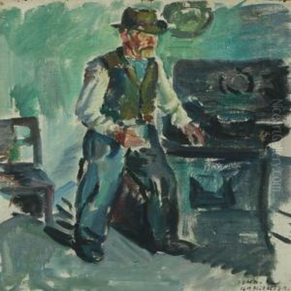 Interior With A Man By The Stove - view 1