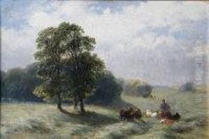 Haymaking by James John Hill