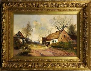 Vue De Ferme by Jean Hill