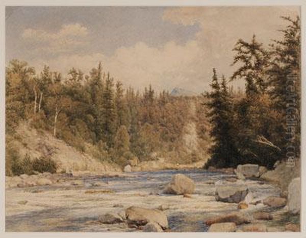 River With Figureamong The Rocks - view 1