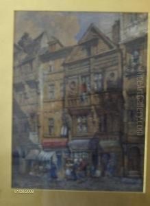 Continental Street Scene by Samuel Prout