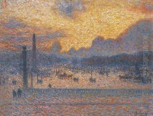 Paris, La Place De La Concorde by Anatole Eugene Hillairet