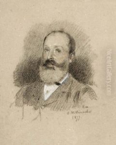 Portrait D'homme (alexandre Geffrier) by Eugene-Ernest Hillemacher