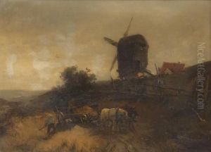 Hollandische Landschaft Mit Muhle