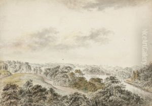 Utsikt Over Brunnsviken I Hagaparken I Hojd Med Gustaf Iii by Carl Peter Hillestrom