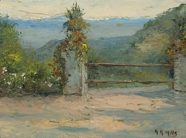The Gate, Believed To Be A View Of The Distant San Bernardino Mountain Range From The Lower Slopes Of The San Jacinto Mountains Somewhere In The Vicinity Of Palm Springs - view 1