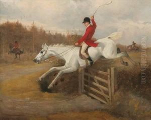Hunting On Horseback Over The Gate