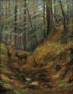 Srnky V Lese by Theodor Hilser