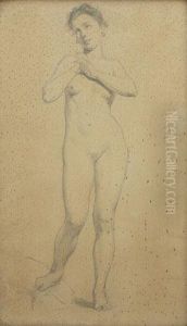 Pair Of Sketches by Theodor Hilser