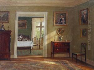 Interior Scene by Hans Hilsoe